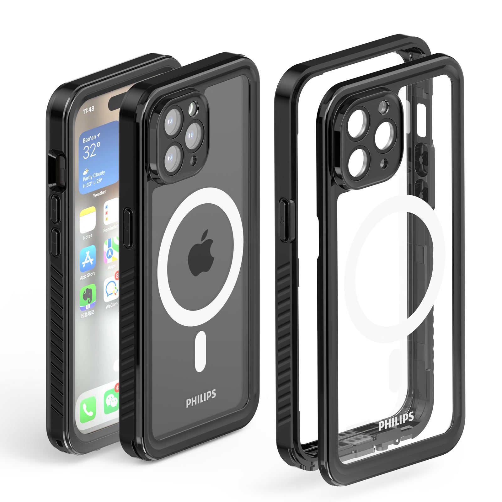 Philips iPhone 15 Pro Max Full Protection Waterproof Case with