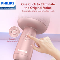 Philips Wireless Bluetooth Microphone For Karaoke / Speaker Handheld Mic Blue DLM9318CP