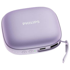 Philips Rechargeable Hand Warmer Ultra-Lightweight 2-Stage Temperature Control/4-Hour Continuous Heat Generation Electronic Hand Warmer 2-in-1 Mobile Battery 5200 mAh Electric Hand Warmer USB Itiro Portable Convenient USB Purple DLP2136VP