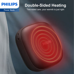 Philips Rechargeable Hand Warmer Ultra-Lightweight 2-Stage Temperature Control/4-Hour Continuous Heat Generation Electronic Hand Warmer 2-in-1 Mobile Battery 5200 mAh Electric Hand Warmer USB Itiro Portable Convenient USB Black DLP2136VB