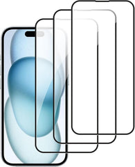 BUCKKO HD Clear Glass Screen Protector Film for iPhone 15, Tempered Glass Explosion-proof Nano Coated Filter for iPhone 15【Anti-Oil】【Anti-Shatter】【Anti-Fingerprint】【Full Coverage】【Hardness 9H】10D- 3 PCS