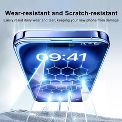 BUCKKO HD Clear Glass Screen Protector Film for iPhone 15, Tempered Glass Explosion-proof Nano Coated Filter for iPhone 15【Anti-Oil】【Anti-Shatter】【Anti-Fingerprint】【Full Coverage】【Hardness 9H】10D- 3 PCS