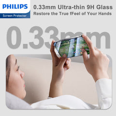Philips HD Clear Glass Screen Protector Film for iPhone 15 Plus, Tempered Glass Explosion-proof Nano Coated Filter【Anti-Oil】【Anti-Shatter】【Anti-Fingerprint】【Full Coverage】【Hardness 9H】DLK1208