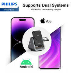 Philips 3 in 1 Magnetic Wireless Charger for iPhone| iWatch| Airpod DLK3540Q