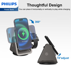 Philips 3 in 1 Magnetic Wireless Charger for iPhone| iWatch| Airpod DLK3540Q