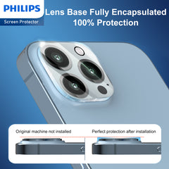 Philips Camera Lens Protector for iPhone 15 Pro/15 Pro Max, HD 360°Protection Tempered Glass Explosion-proof Screen Protector, Case Friendly No-Bubble HD Clear Camera Lens Screen Protector【Anti-Scratch】【Anti-Fingerprint】DLK5207