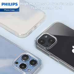 Philips Case for iPhone 15 Plus, Anti-Scratch Ultra Crystal Clear Back Case, Hard PC Back & Soft TPU, Non-Yellowing Full Bumper Protective Protection Phone Cover Case 【Anti-Slip】【Dustproof】【Shockproof】DLK6117T
