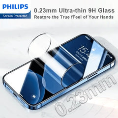 Philips HD Ceramic Screen Protector Film for iPhone 14 Pro, Nano Coated Hydrogel Screen Protector HD Clear Explosion-Proof Film【Anti-Oil】【Anti-Fingerprint】【Full Coverage】【Hardness 9H】【Anti-Shatter】DLK7105