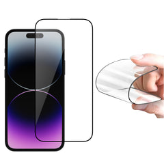 Philips HD Ceramic Screen Protector Film for iPhone 14 Pro Max, Nano Coated Hydrogel Screen Protector HD Clear Explosion-Proof Film【Anti-Oil】【Anti-Fingerprint】【Full Coverage】【Hardness 9H】【Anti-Shatter】DLK7106