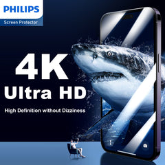 Philips HD Ceramic Screen Protector Film for iPhone 14 Pro Max, Nano Coated Hydrogel Screen Protector HD Clear Explosion-Proof Film【Anti-Oil】【Anti-Fingerprint】【Full Coverage】【Hardness 9H】【Anti-Shatter】DLK7106