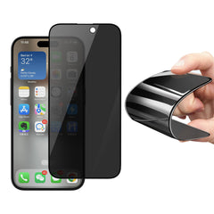 Philips Privacy Hydrogel Ceramic Screen Protector Film for iPhone 15 Pro, TPU Flexible Anti-Spy Anti-Peeping Explosion-proof Nano Coated Filter【Anti-Oil】【Anti-Fingerprint】【Full Coverage】【Hardness 9H】DLK7605