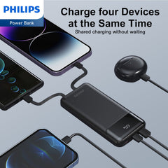 Philips 10000mAh PowerBank With Three Charging Cables DLP1912CB