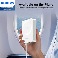 Philips 10000mAh MagSafe Wireless Charging Power Bank White DLP2717QA