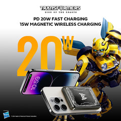 Transformers Magnetic Wireless Portable 10000mAh 15W Fast Charger Power Bank TF-D02