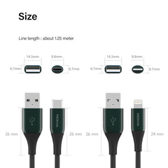 Nokia Pro Cable P8201 Combo (Green) - MFI Lightning & Type-C