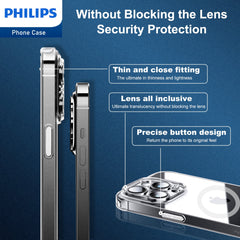 Philips for iPhone 14 Pro Max Case Clear, Supports Magnetic Wireless Charging, Non-Yellowing Shockproof Phone Bumper Cover【100 Times Drop Test】【Compatible with MagSafe】 DLK6109T