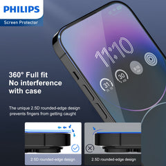 Philips Blue Light Filtering Tempered Glass Screen Protector for iPhone 14 Pro Max (DLK1306)