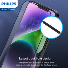 Philips High Transparency Tempered Glass Screen Protector for iPhone 14/iPhone 13 /iPhone 13 Pro DLK1202